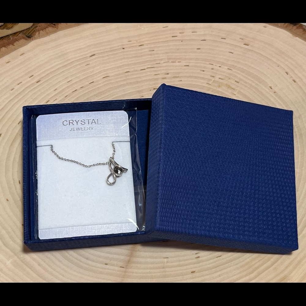 Initial necklace letter A with “I Love You" in 100 different languages NIB - Picture 3 of 4